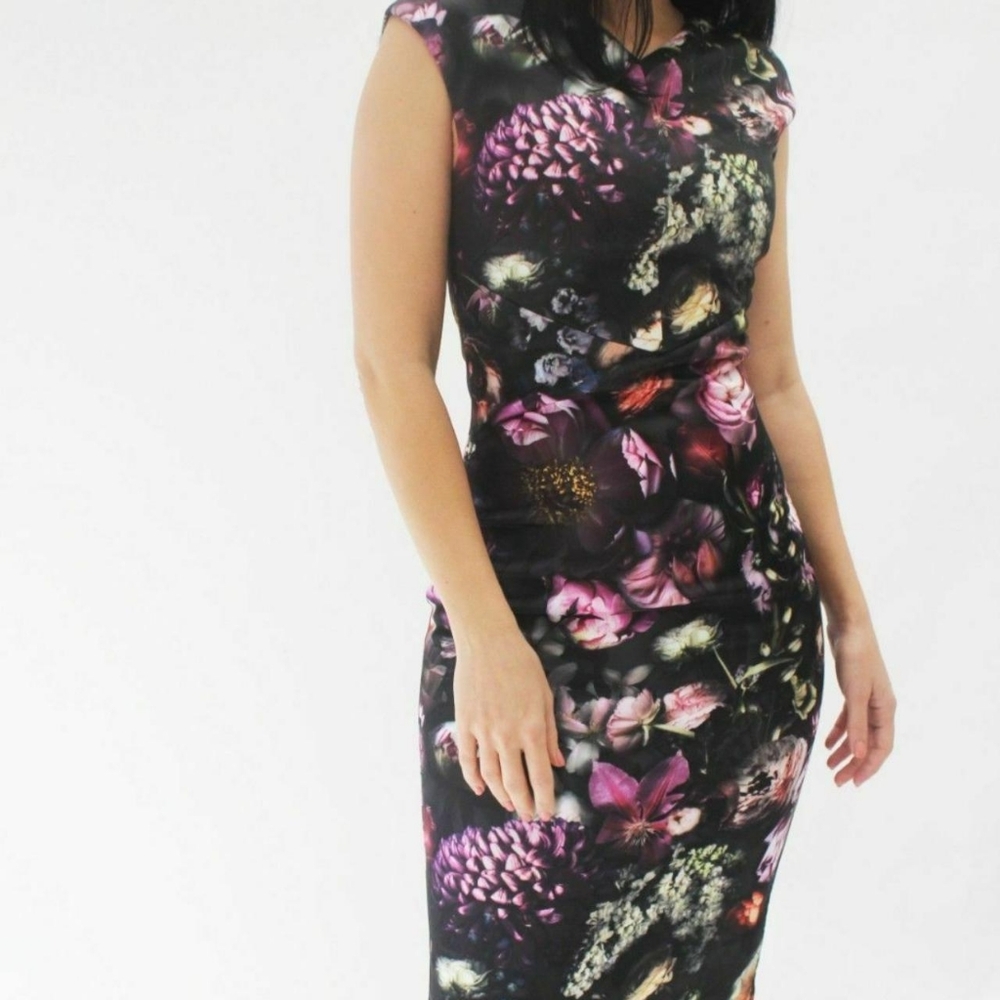 Ted Baker "Raisie" Shadow Floral midi dress.